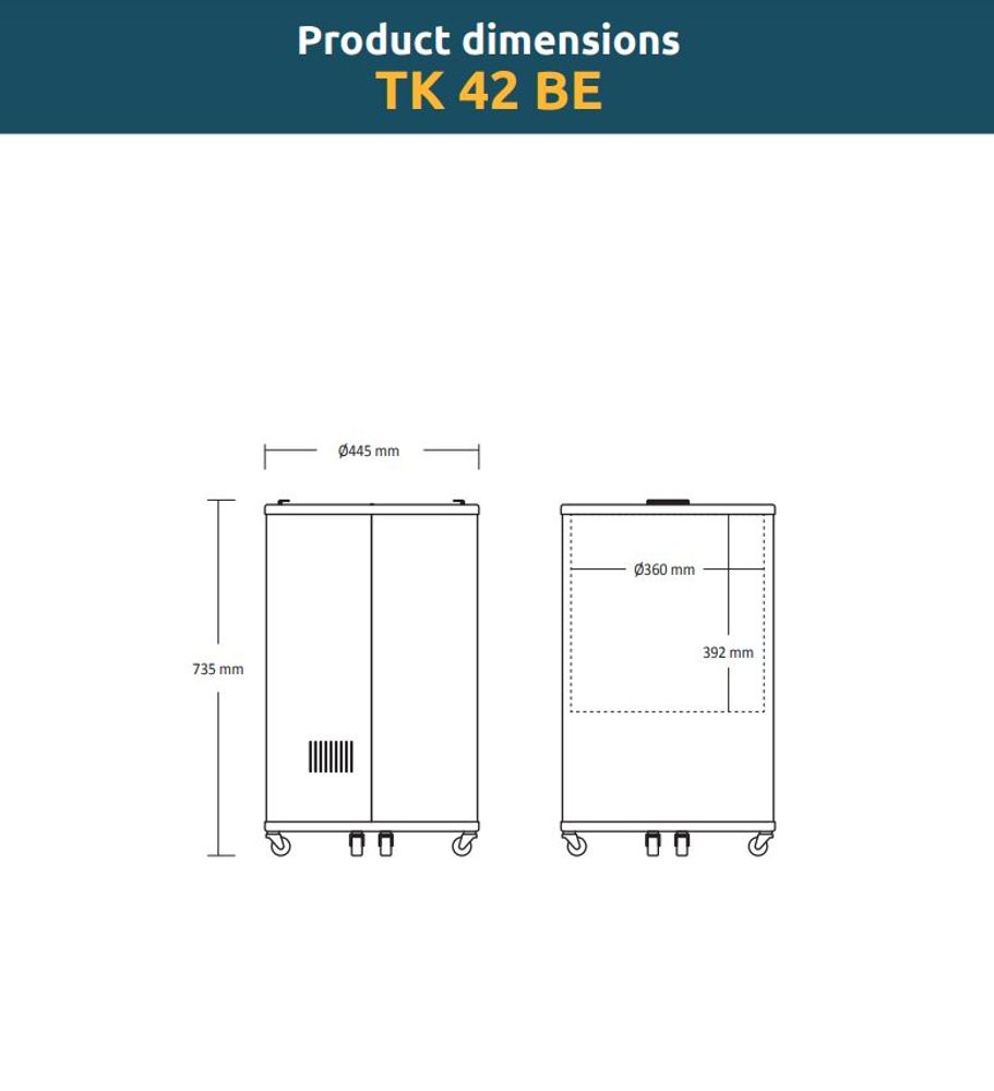 Scandomestic Tønnekjøler Svart TK 42 BE 