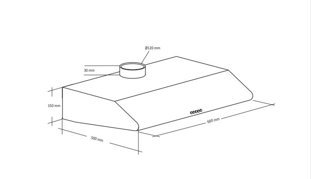 Scandomestic ventilator 173,8 m3 60 cm stål emv105