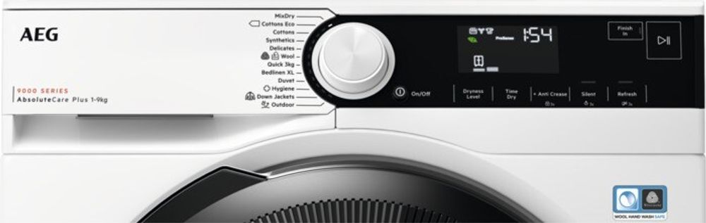 Aeg kondenstørketrommel med varmepumpe teknologi 9 kg TR934T94J 