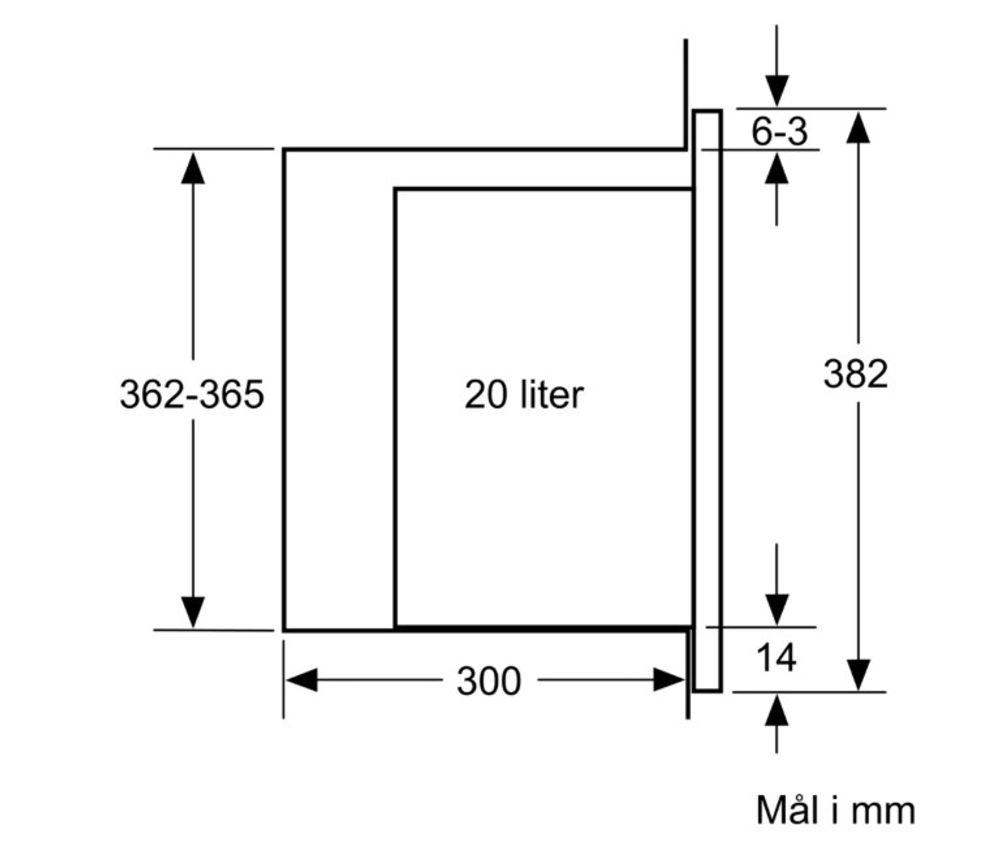 Siemens integrert mikrobølgeovn iQ500 BF525LMB1 svart