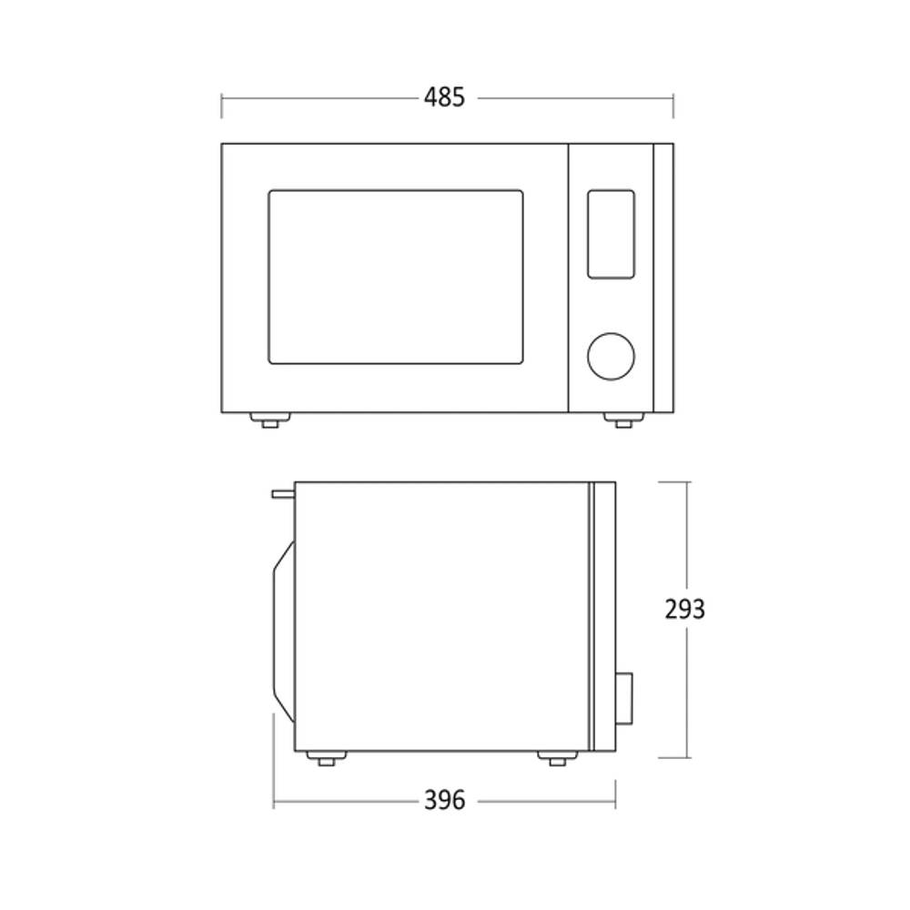 Scandomestic mikrobølgeovn i svart MIG 27 SS