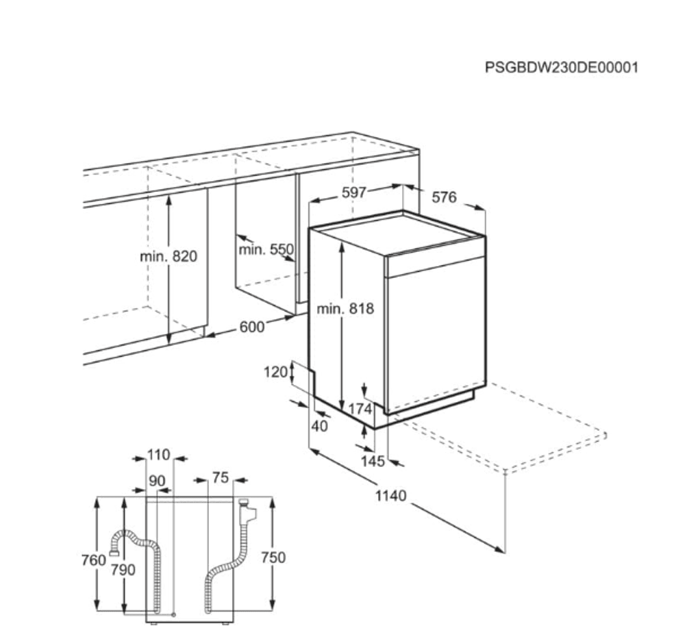 Aeg oppvaskmaskin hvit 44 dB FBB54605ZW