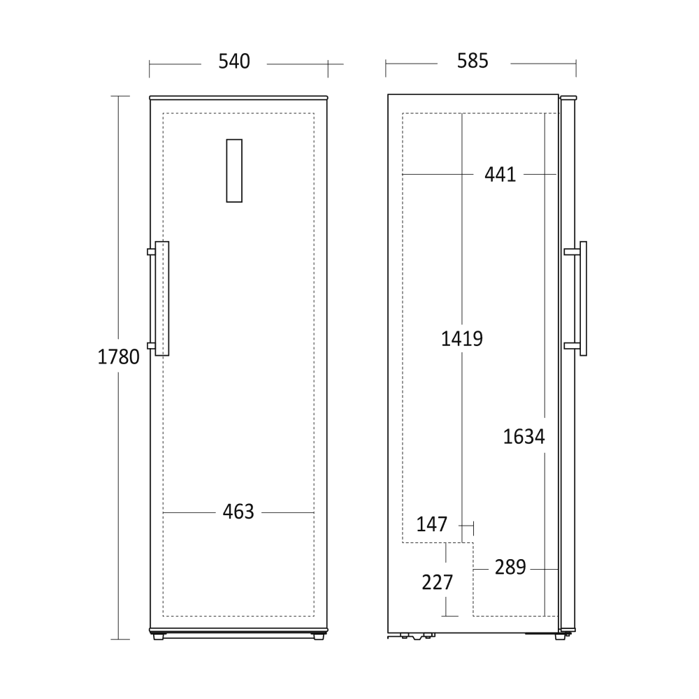Scandomestic kjøleskap hvit 290 L SKS346WE