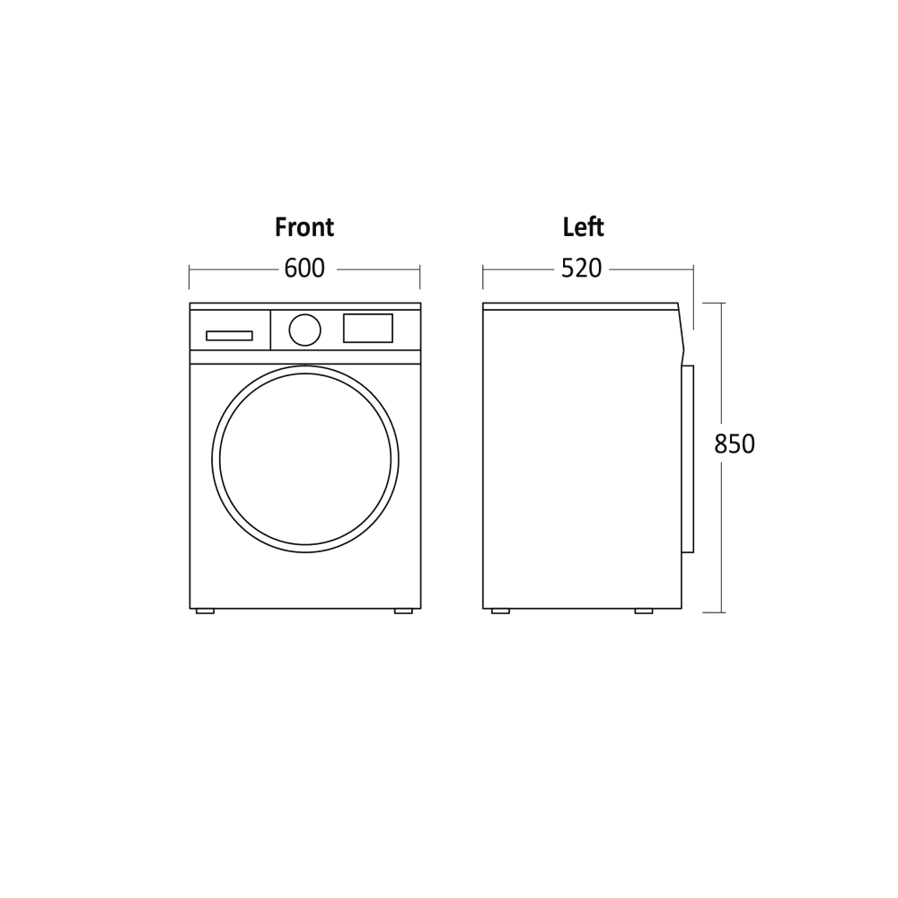 Scandomestic vaskemaskin WDF8514WBE
