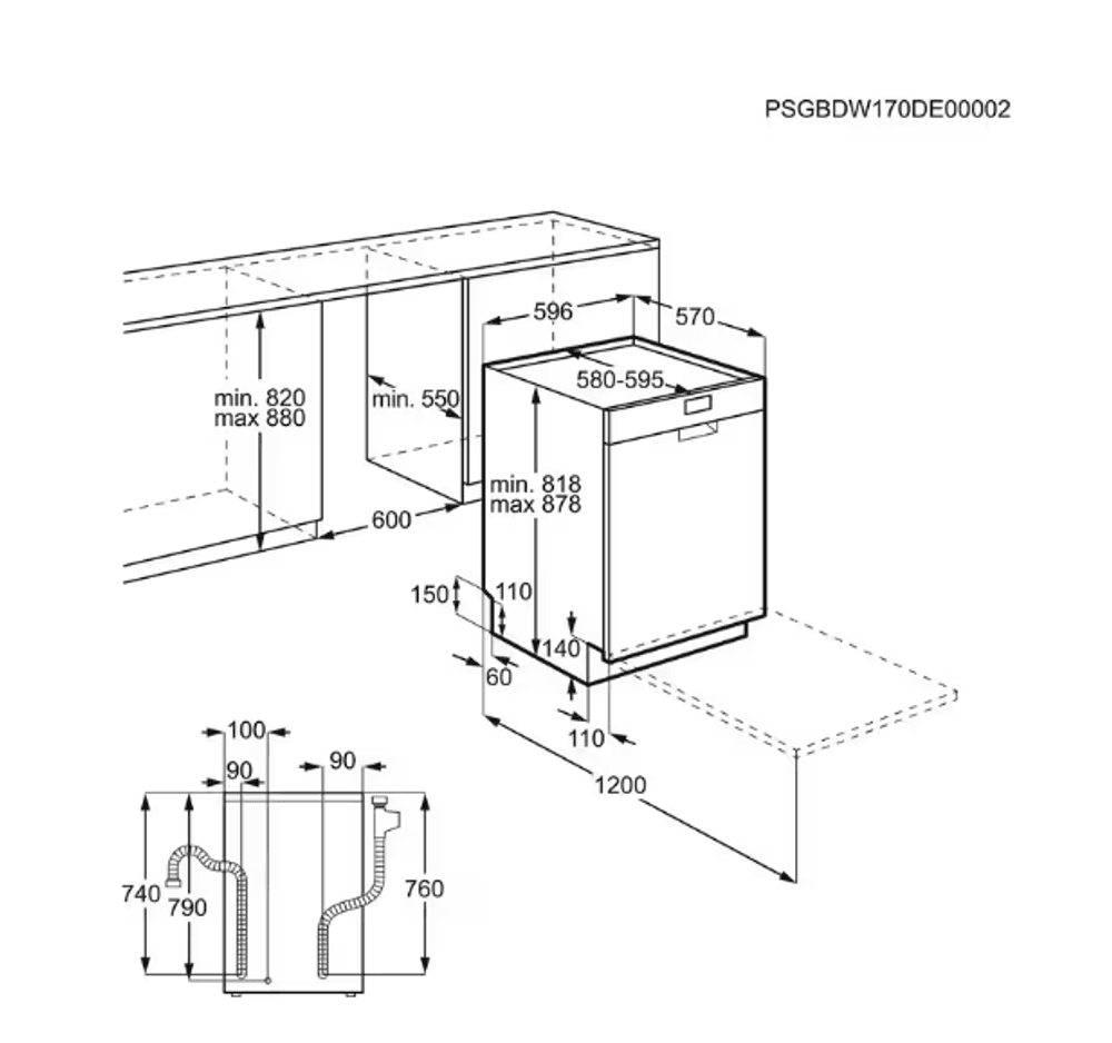 Electrolux oppvaskmaskin ESA17200UW 