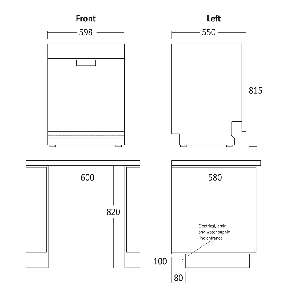 Scandomestic integrert oppvaskmaskin 60 cm DWI1442WC