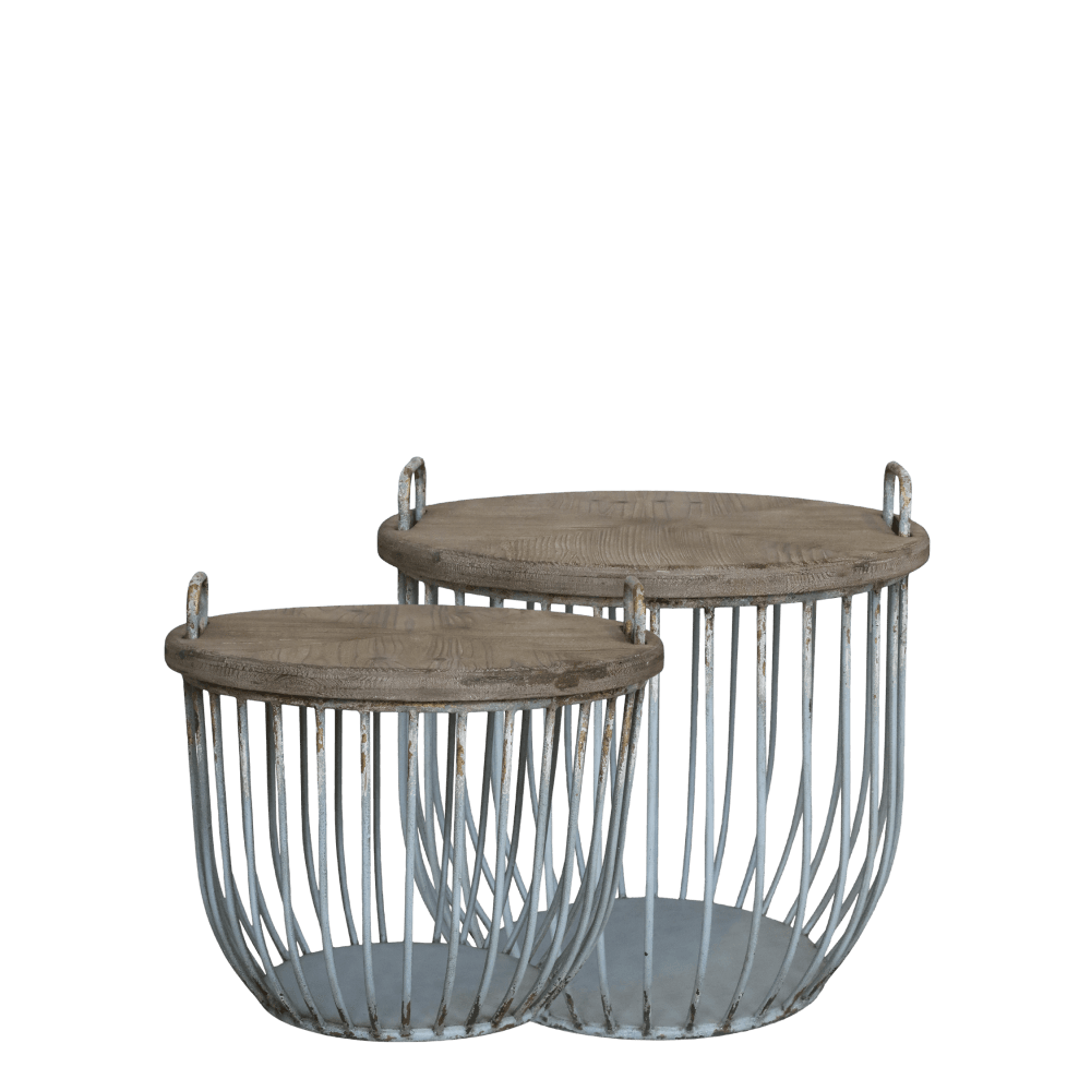 Sofabord sett med 2 bord i Opal farge fra Chic Antique