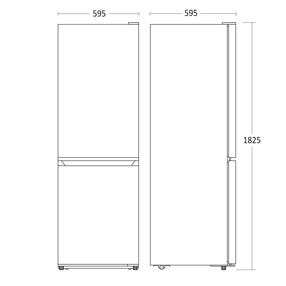 Scandomestic frittstående kombinert kjøl- og fryseskap hvit 183 cm CBF304WE
